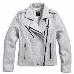White crackle Harley Jacket